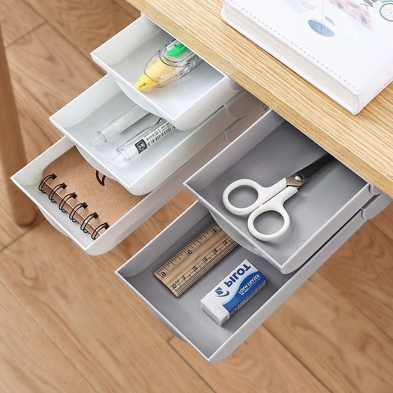 Stackable Hidden Office Drawer Organizer Under Desk Pen