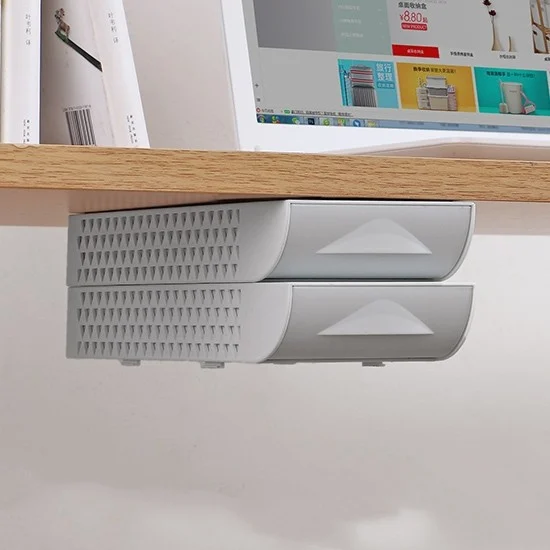 Stackable Hidden Office Drawer Organizer Under Desk Pen - Image 8
