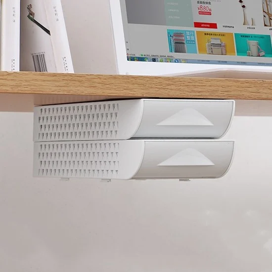 Stackable Hidden Office Drawer Organizer Under Desk Pen - Image 7