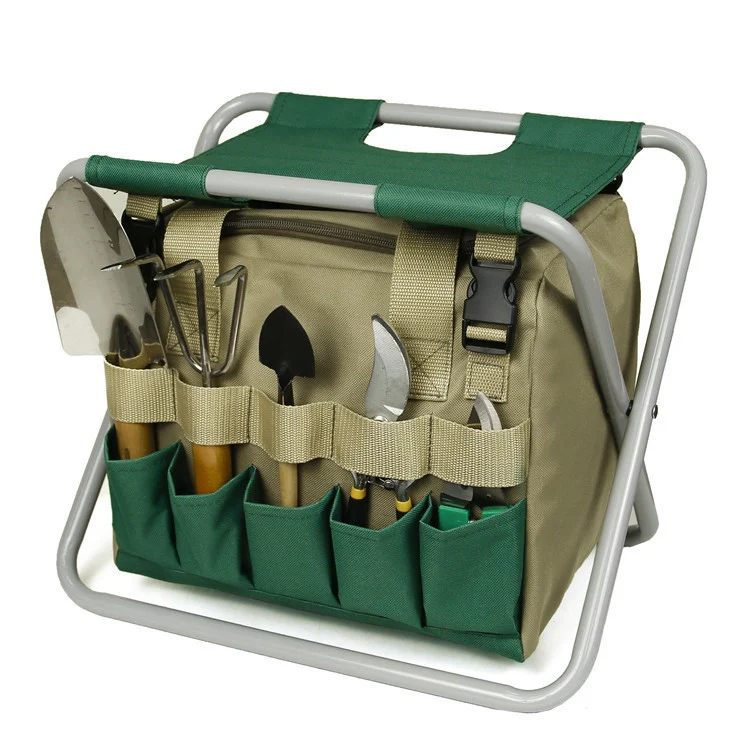 Gardening Stool with Tote Bag Chair Garden Tools Set - Image 4