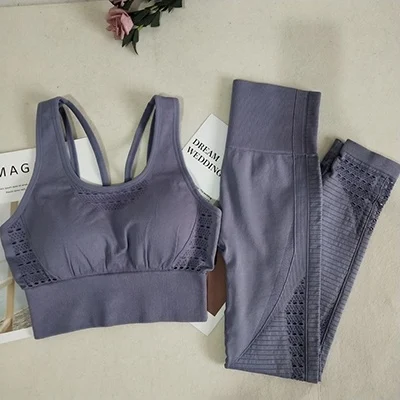 Sweat Yoga Pants For Women Leggings Top Set Clothes Floral - Image 4
