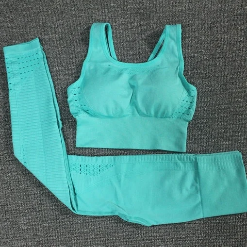 Sweat Yoga Pants For Women Leggings Top Set Clothes Floral - Image 7