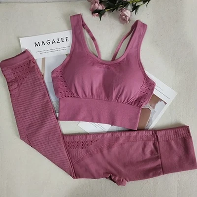 Sweat Yoga Pants For Women Leggings Top Set Clothes Floral - Image 6