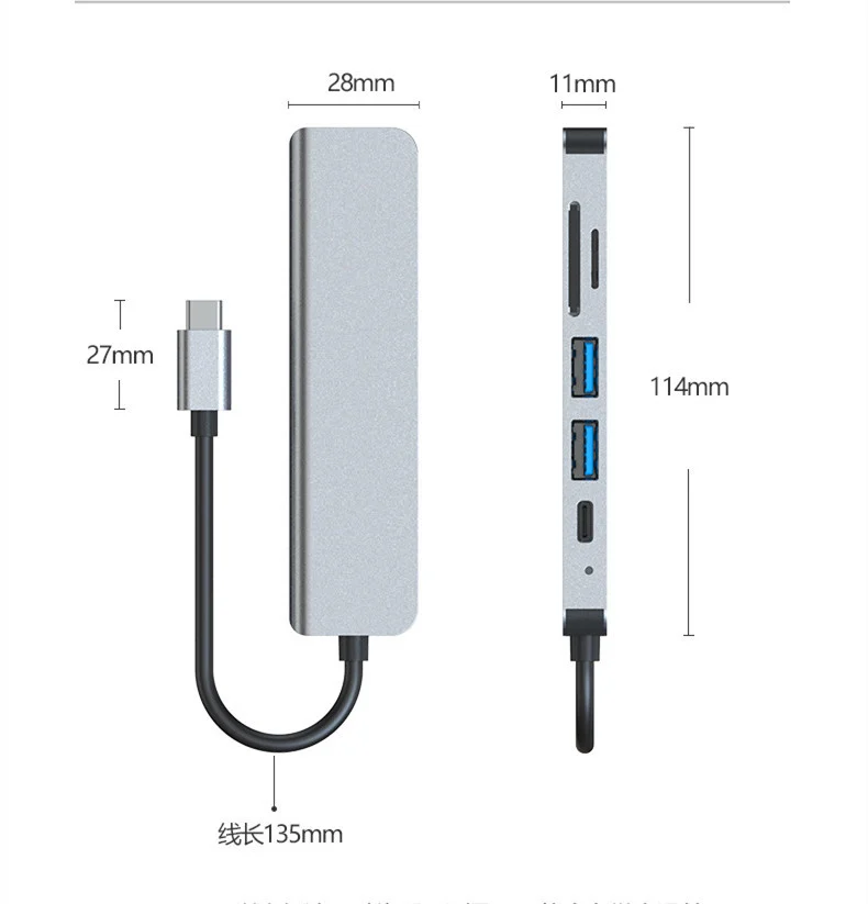 Multi Function Dock 4k Hd Usb Notebook 6 in 1 - Image 2
