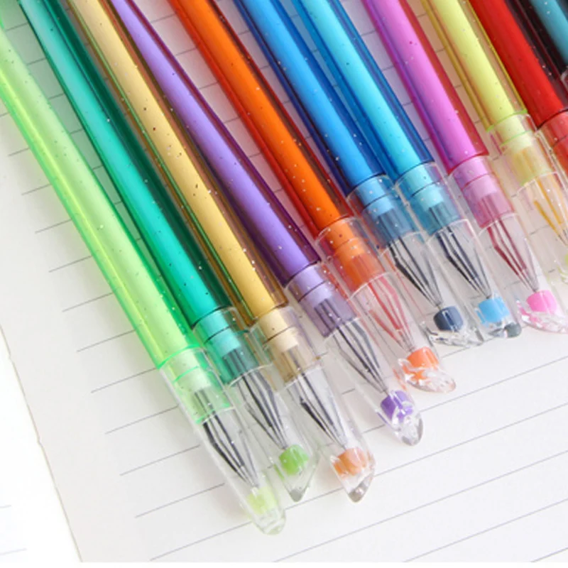 Cute Feather Peacock Color Gel Pen With Replaceable Refill - Image 2