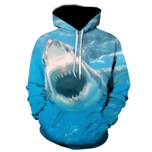 Shark Pullover Loose Hoodie For Men And Women 3 D Hoodies
