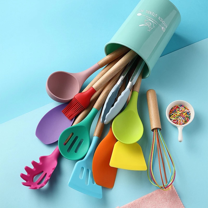 Silicone Kitchenware Cooking Utensils Set Heat - Image 2