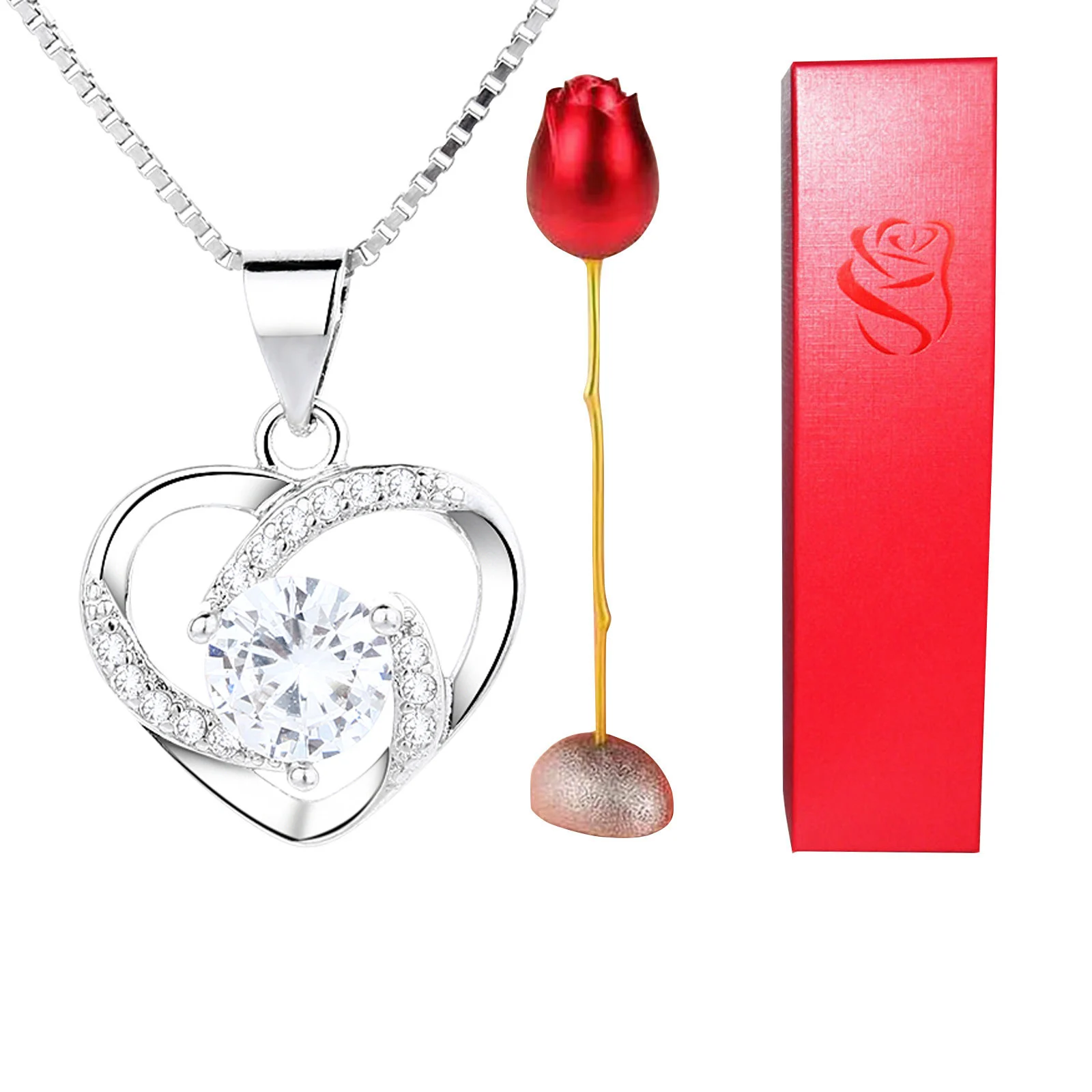 Valentines Day Gift Heart Shaped Blue Purple Crystal - Image 3