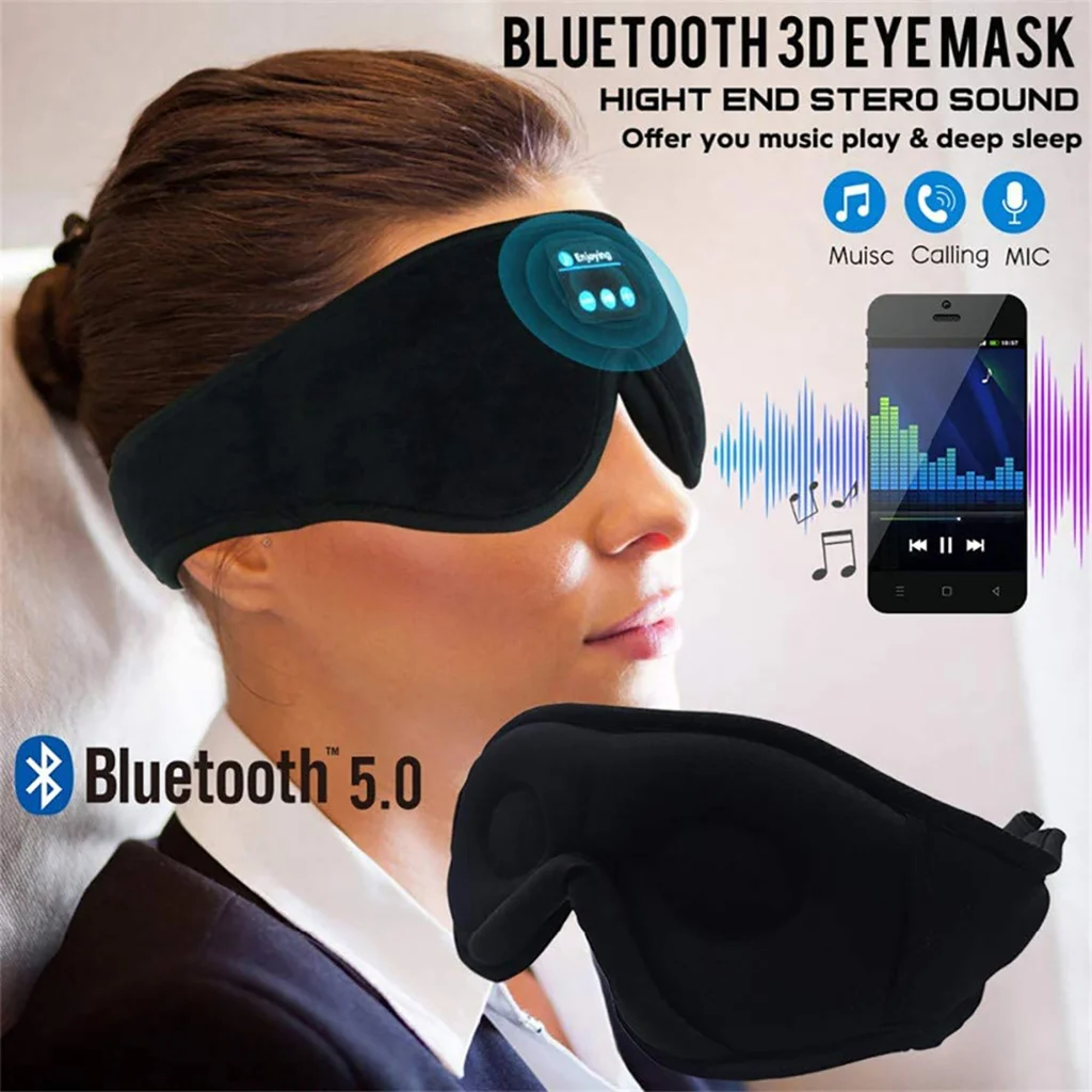 Wireless Bluetooth Stereo Music Eye Mask - Blackout