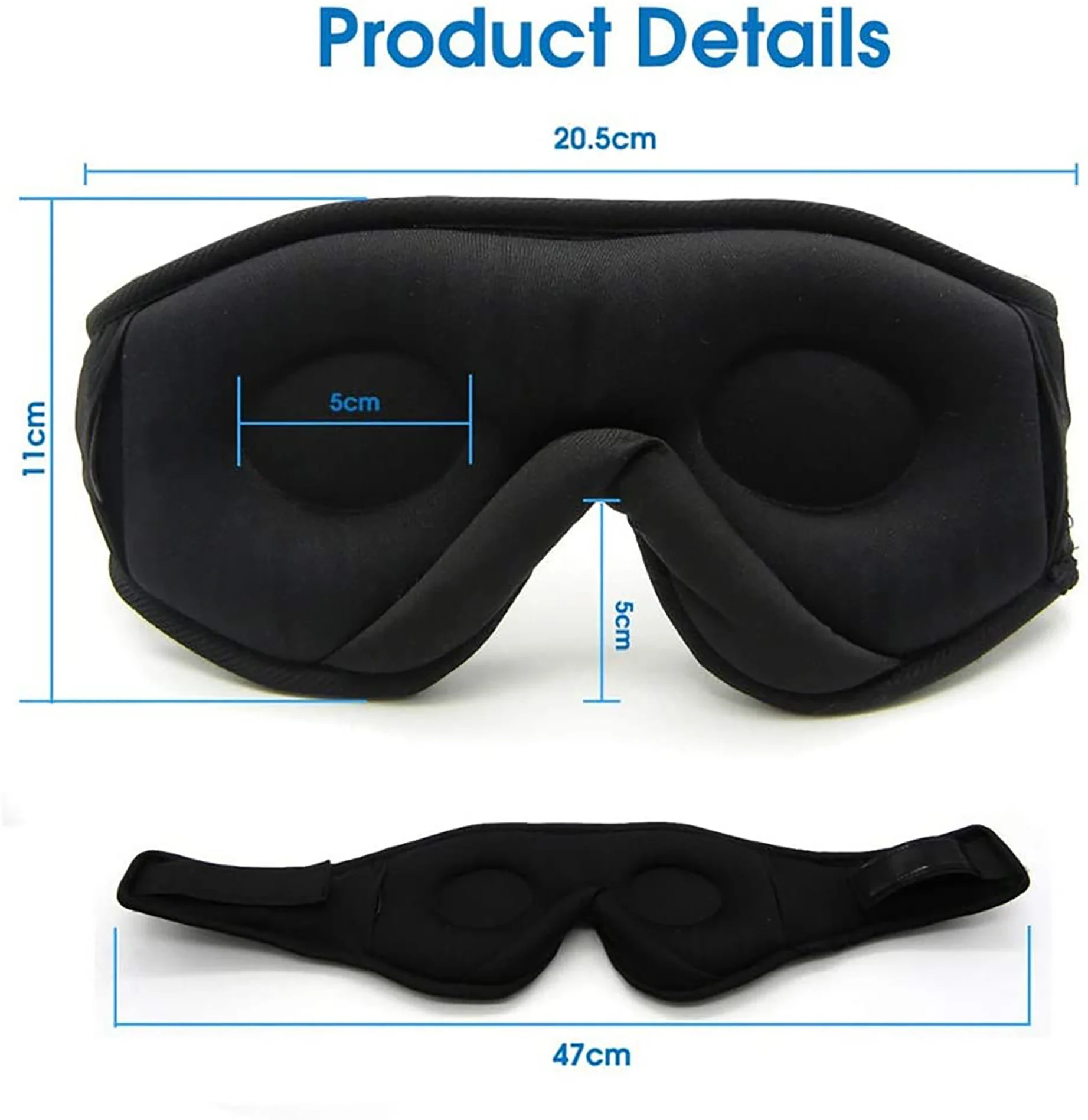Wireless Bluetooth Stereo Music Eye Mask - Blackout - Image 3