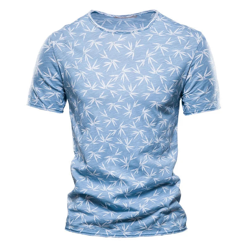 Casual Slim-Fit Stretch T-Shirt Men Short-Sleeved - Image 5