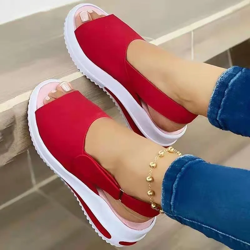 Velcro Casual Summer Women Sandals Fish Mouth Sandals - Image 2