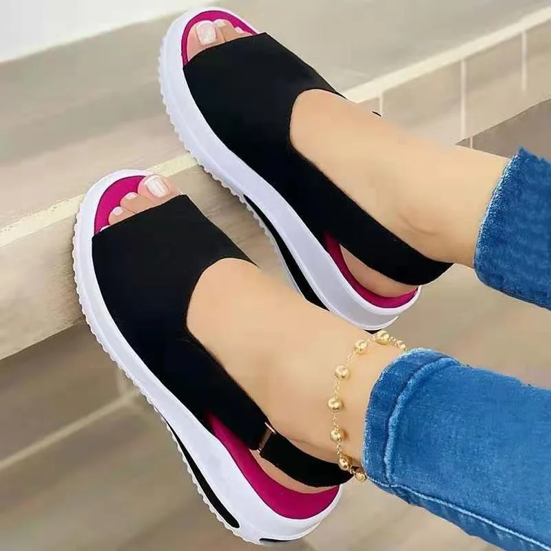 Velcro Casual Summer Women Sandals Fish Mouth Sandals - Image 5