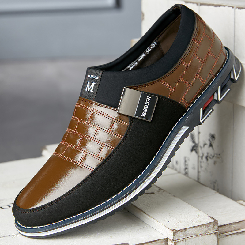 Large Size Leather Shoes Men Casual Leather Shoes Men - Image 3