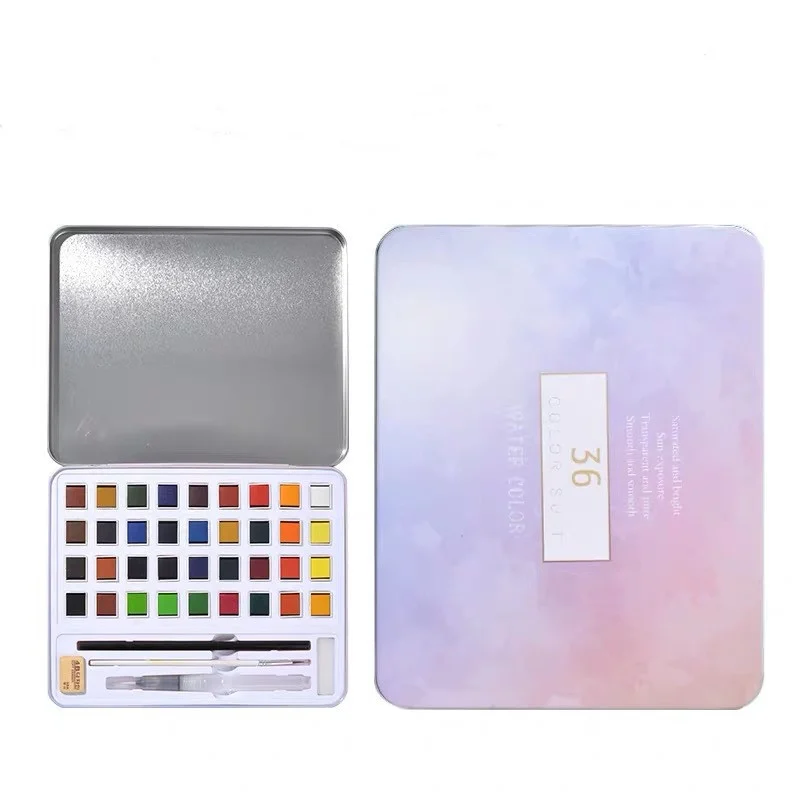 Pearlescent Solid Watercolor Paint Set Painting