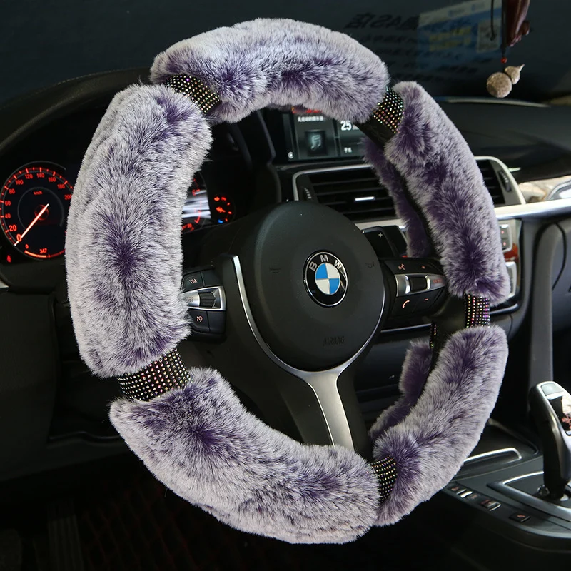 Car Steering Wheel Cover Winter Plush Steering Wheel - Image 6