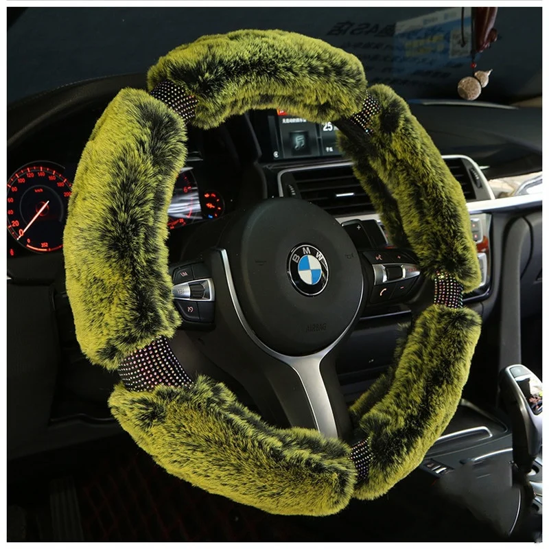 Car Steering Wheel Cover Winter Plush Steering Wheel - Image 7