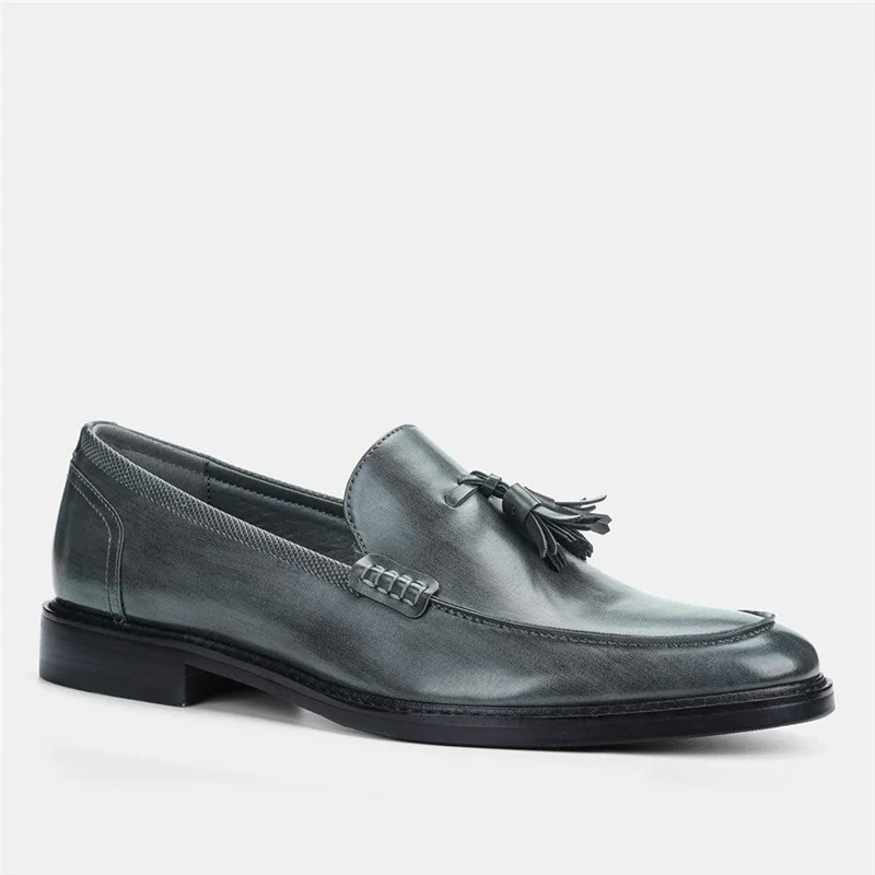 Men Casual Shoes Leather Loafers Business Dress Formal - Image 3
