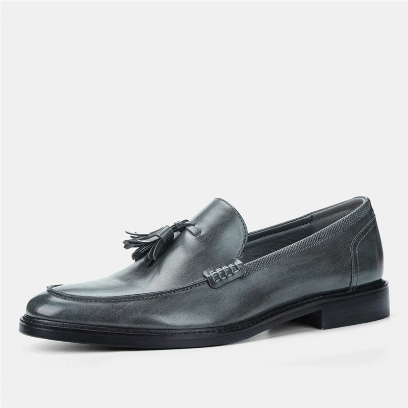 Men Casual Shoes Leather Loafers Business Dress Formal - Image 2