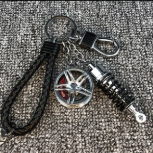Car Trend Modified Wheel Shock Absorber Keychain Turbo