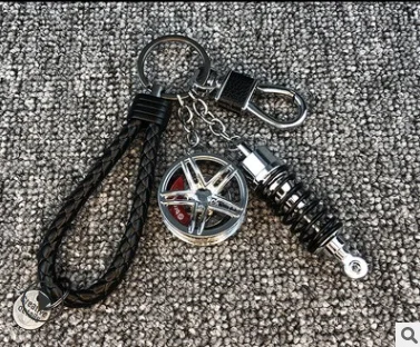 Car Trend Modified Wheel Shock Absorber Keychain Turbo
