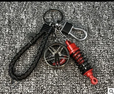 Car Trend Modified Wheel Shock Absorber Keychain Turbo - Image 3