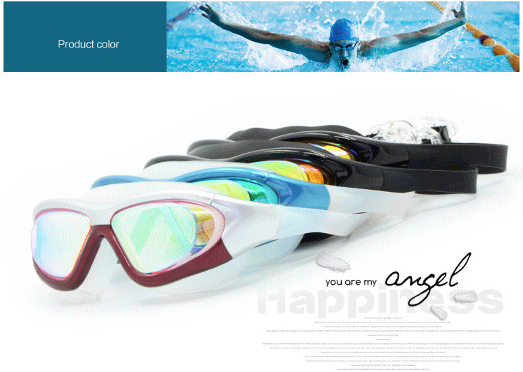 Large-Frame Swimming Goggles Flat Swimming Goggles - Image 5