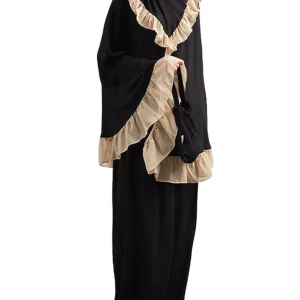 Muslim Kids Ramadan Girls Long Sleeve Dress Hijab Abaya