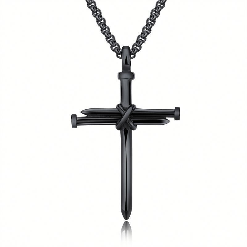 Men's Stainless Steel Cross Necklace - Image 8