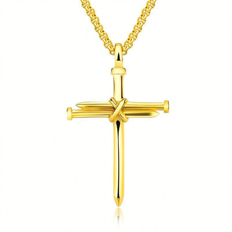 Men's Stainless Steel Cross Necklace - Image 5