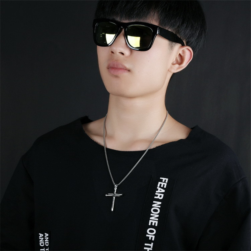 Men's Stainless Steel Cross Necklace - Image 3