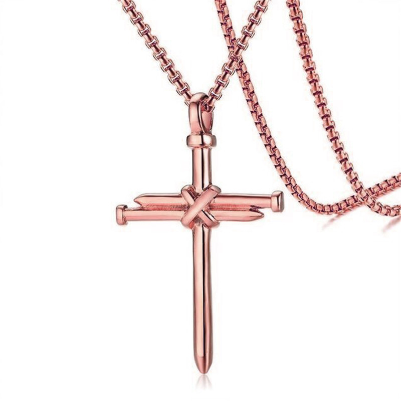 Men's Stainless Steel Cross Necklace - Image 4