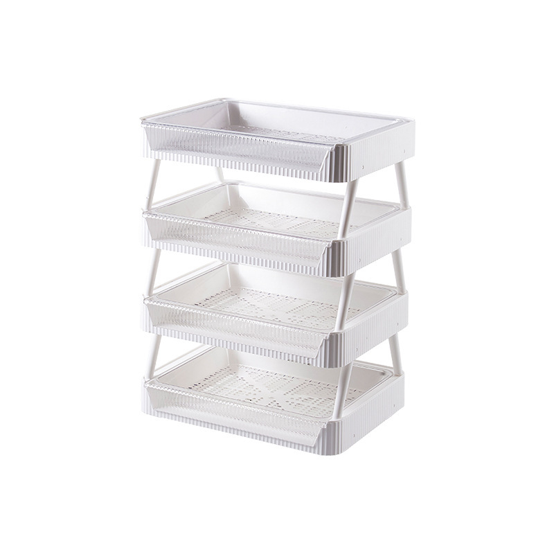 Kitchen Folding Storage Rack with Draining Basket Fruit - Image 3