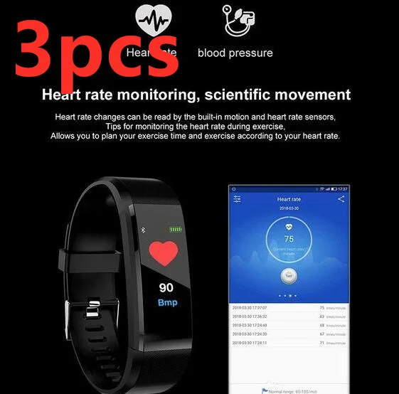 Smart Bracelet with Bluetooth Wristband Heart Rate - Image 8