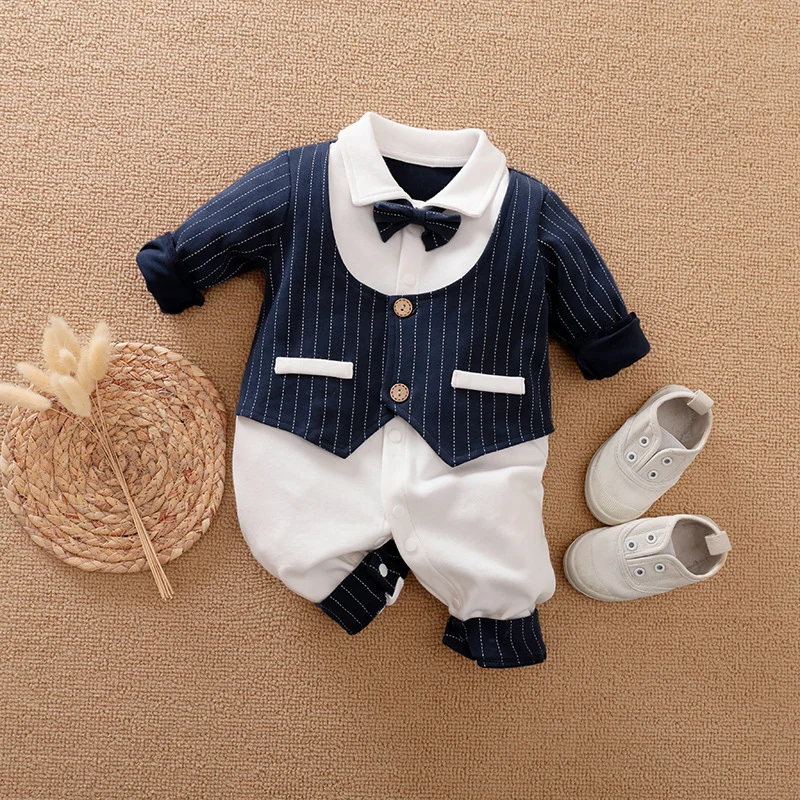 Baby Jumpsuit Spring and Autumn Gentleman Baby Clothes