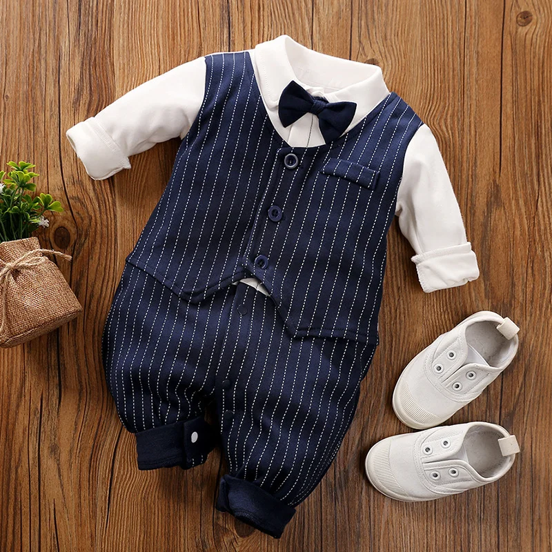 Baby Jumpsuit Spring and Autumn Gentleman Baby Clothes - Image 6