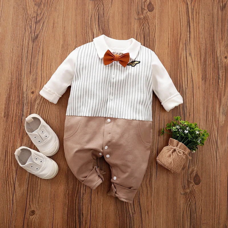 Baby Jumpsuit Spring and Autumn Gentleman Baby Clothes - Image 9
