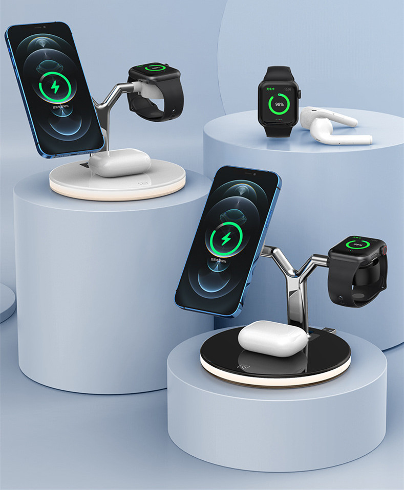 3 in 1 Magnetic Wireless Charger Stand Watch 15W Fast - Image 5