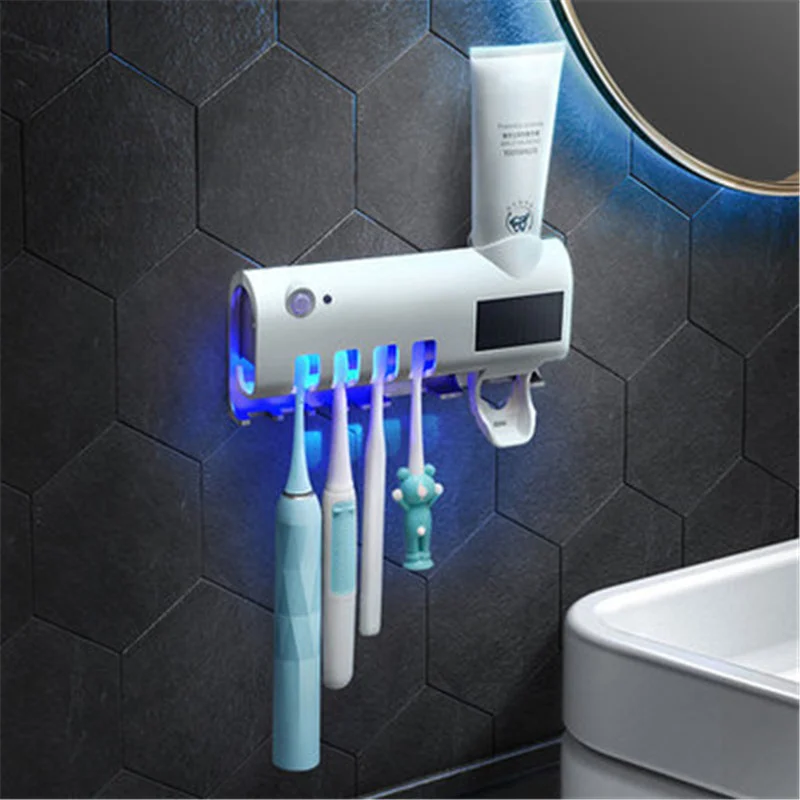 Bathroom Toothbrush Holder with Toothpaste Dispenser - Image 4