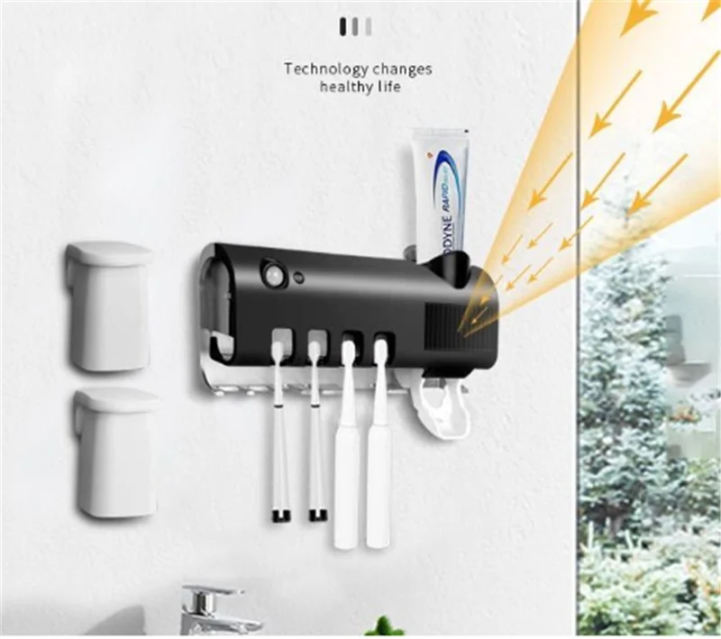 Bathroom Toothbrush Holder with Toothpaste Dispenser - Image 5