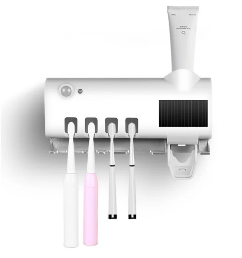 Bathroom Toothbrush Holder with Toothpaste Dispenser - Image 2