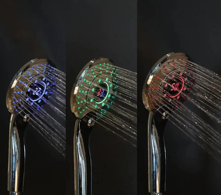 Adjustable 3 Mode 3 Color LED Shower Head Light - Image 2