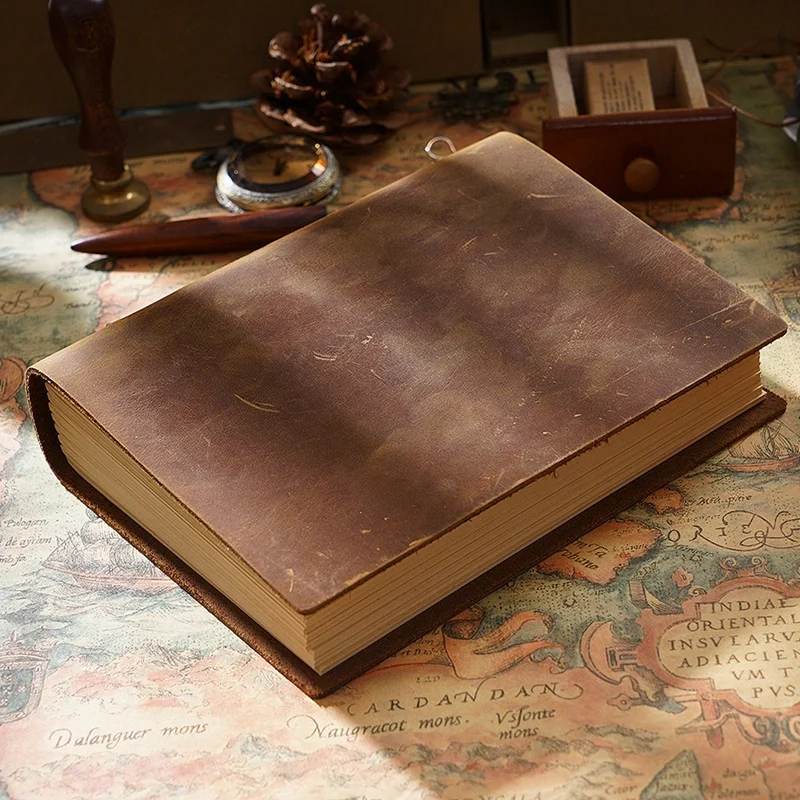 Original Handmade Sketchbook Cowhide Notebook Retro - Image 4