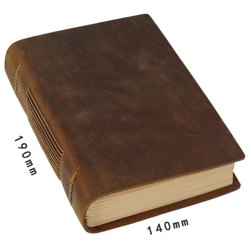 Original Handmade Sketchbook Cowhide Notebook Retro - Image 5