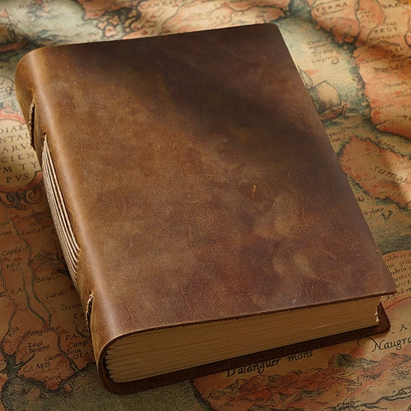 Original Handmade Sketchbook Cowhide Notebook Retro