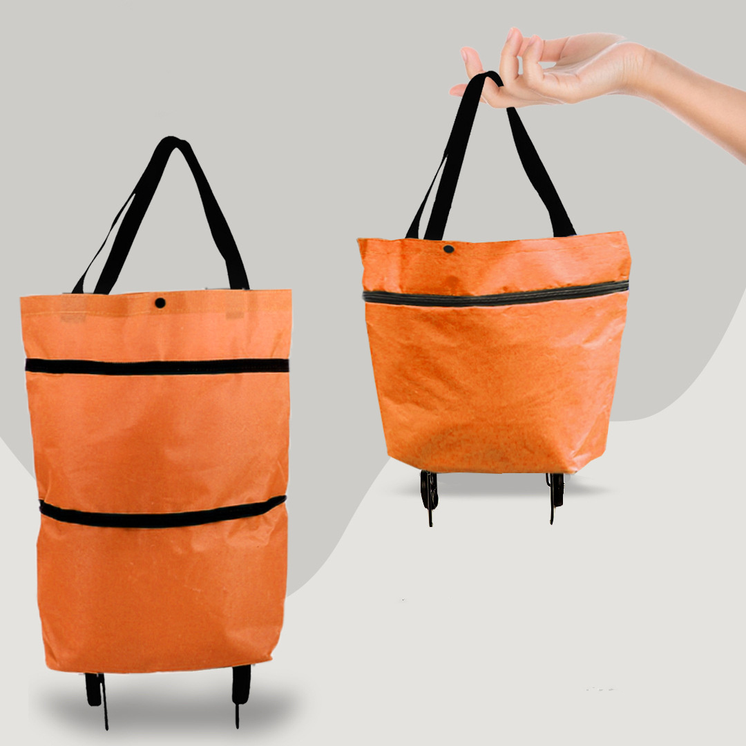 2 in 1 Foldable Shopping Cart with Wheels Premium - Image 6