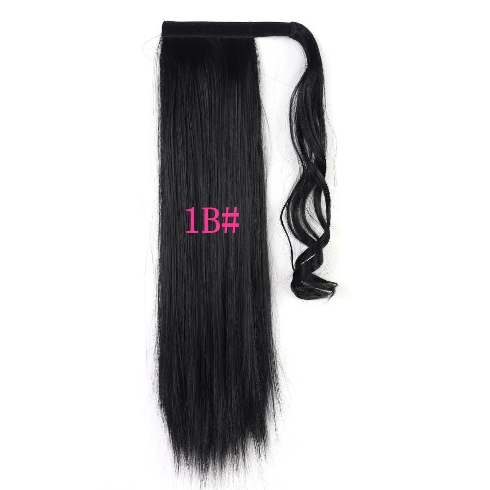 Long Straight Wrap Around Clip in Ponytail Hair - Image 3