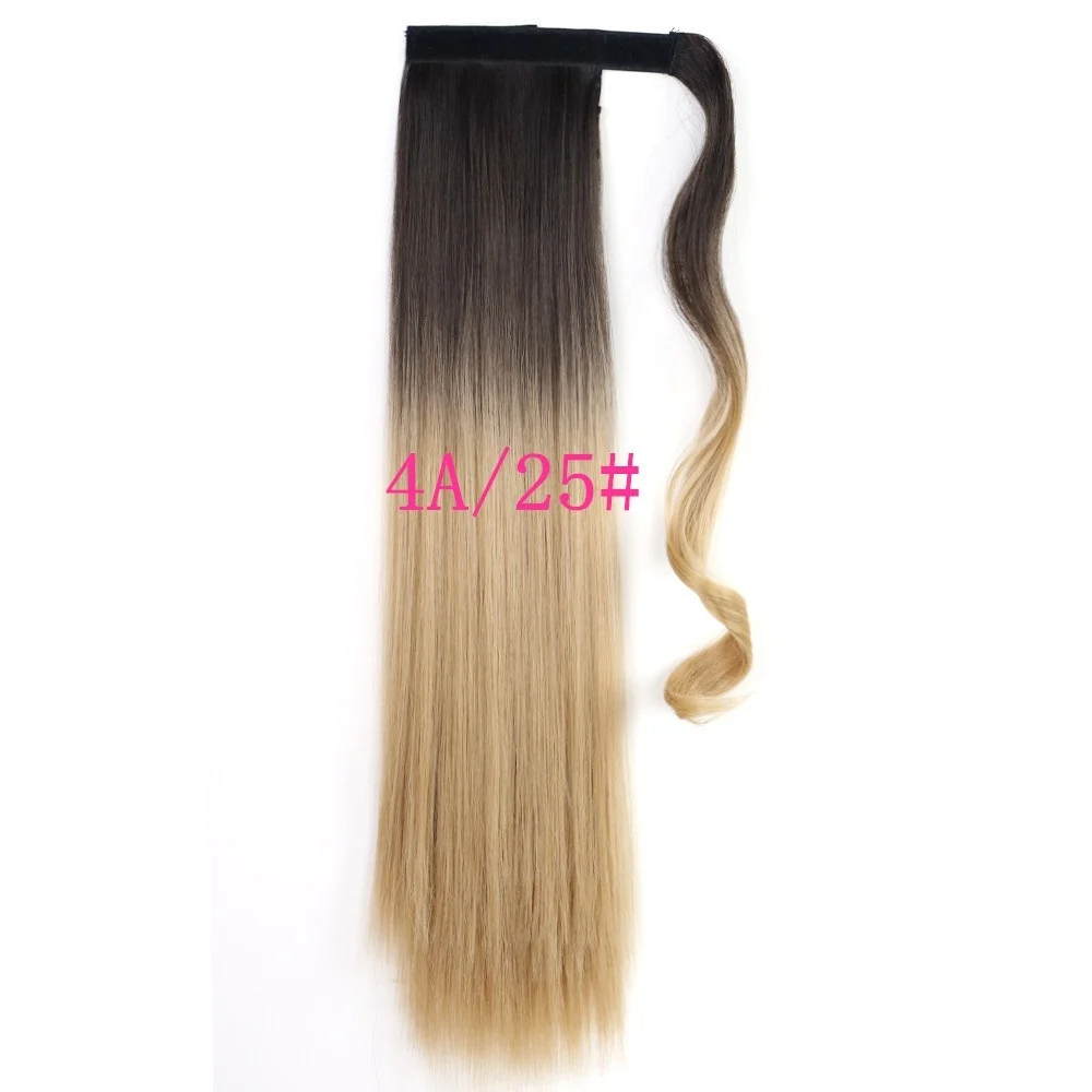 Long Straight Wrap Around Clip in Ponytail Hair - Image 6