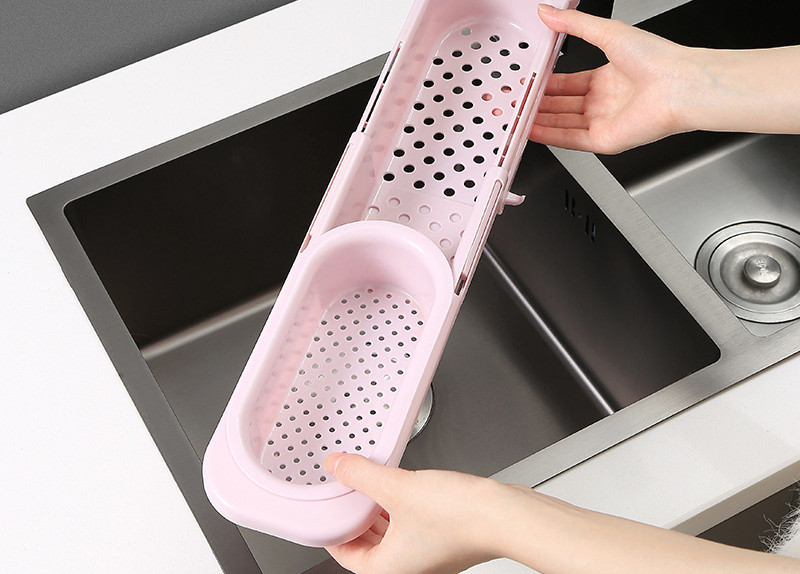 Telescopic Sink Rack Soap Sponge Holder Kitchen Sinks - Image 5