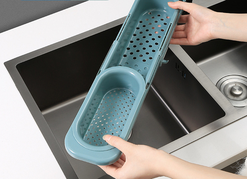 Telescopic Sink Rack Soap Sponge Holder Kitchen Sinks - Image 3